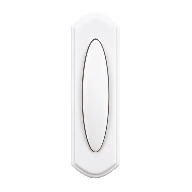 Heath Zenith SL-7797-02 Traditional Décor Series Wireless Door Chime Push Button, Off-White
