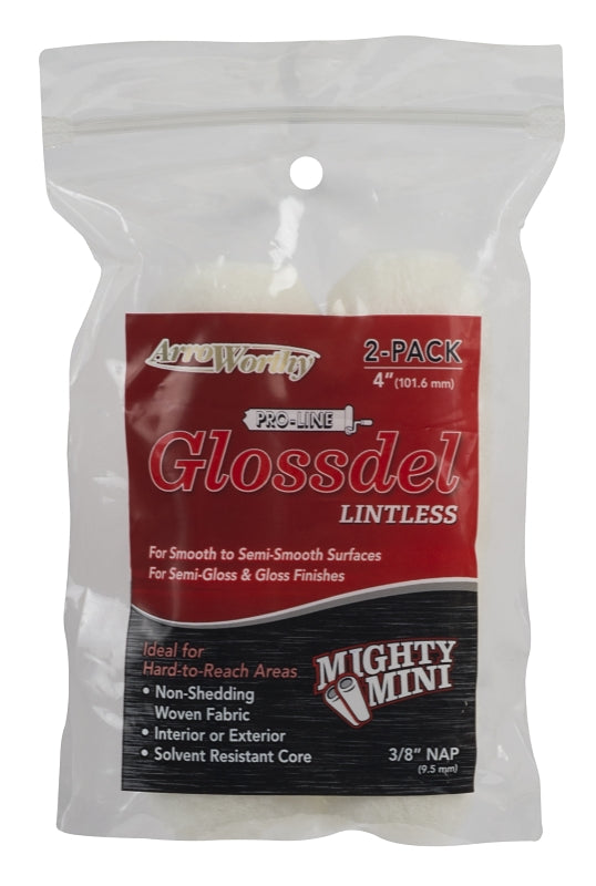 Arroworthy 4-gl3t/p Glossdel Twin Pack Mini Roller, 4" X 3/8"