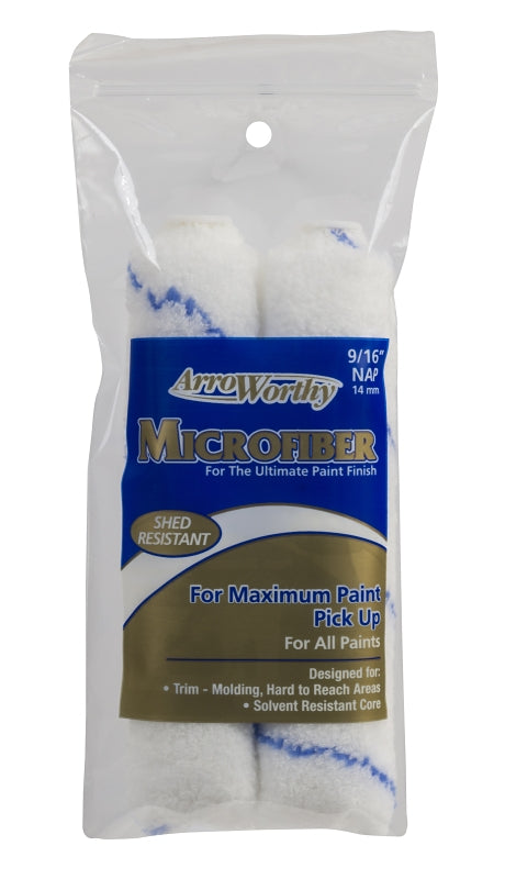Arroworthy 6.5-mfr4t/p Microfiber Twin Pack Mini Roller, 6.5" X 9/16"