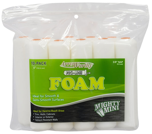 Arroworthy 15cm - 1.3cm Mini Foam Roller 10/Pk 6.5-FMCK