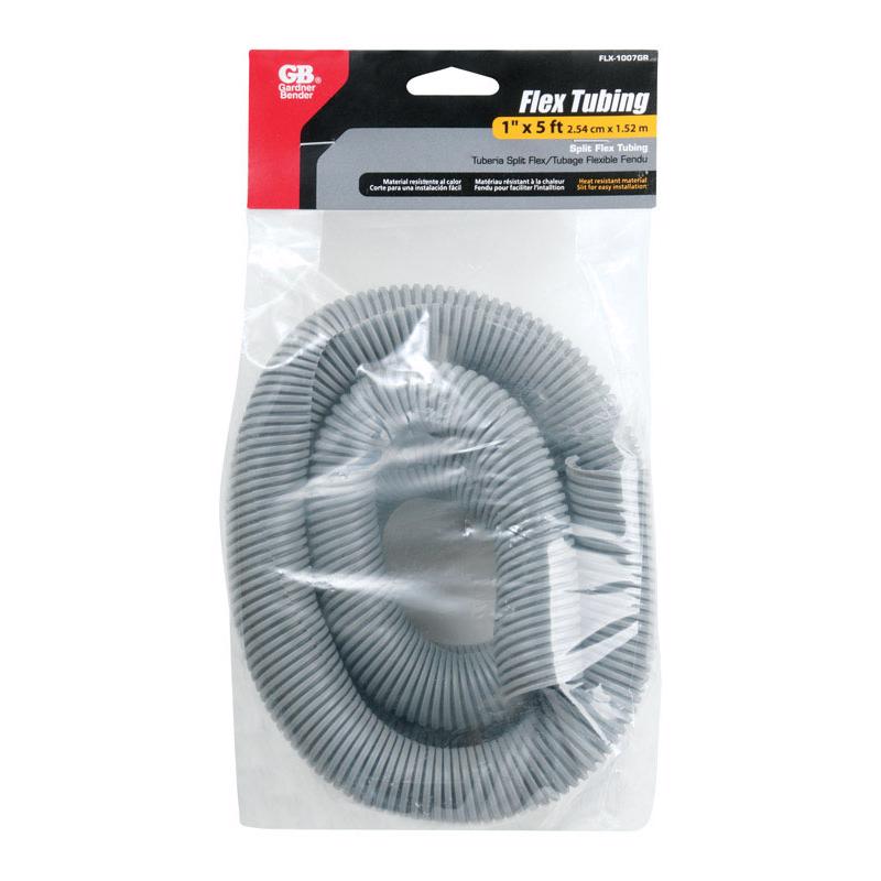 Gardner Bender FLX-1007GRT Split Flex Tube, 1 inch x 5 Ft, Grey