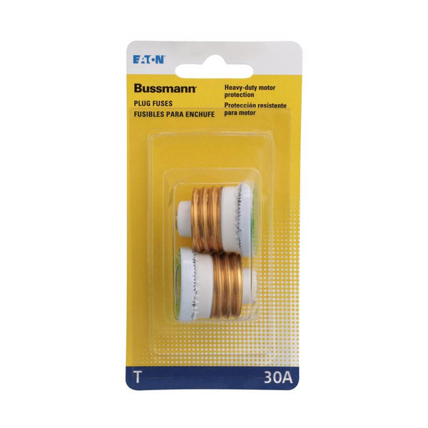 Bussman BP/T-30 30 Amp Dual-Element Time-Delay Edison Base Plug Fuse 2 Count