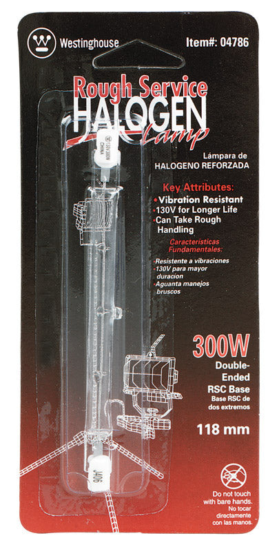 Westinghouse Rough Service 300 W T3 Utility Halogen Bulb 5,000 lm Bright White 1 pk 04786