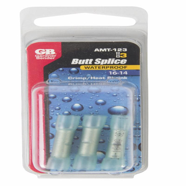 GB Electrical GB Gardner Bender AMT-123 16-14 Gauge Butt Splice Wire Terminals 3 Count