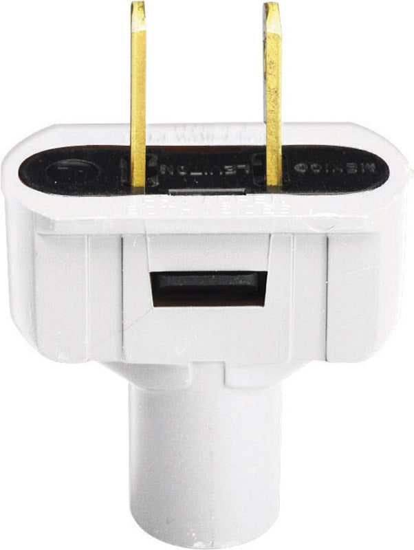 Leviton 48643 15 Amp, 125 Volt Non grounding plug, White