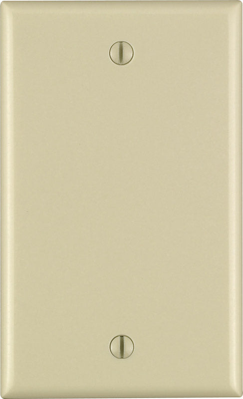 Leviton Ivory 1 gang Thermoset Plastic Blank Wall Plate 1 pk 86014-000