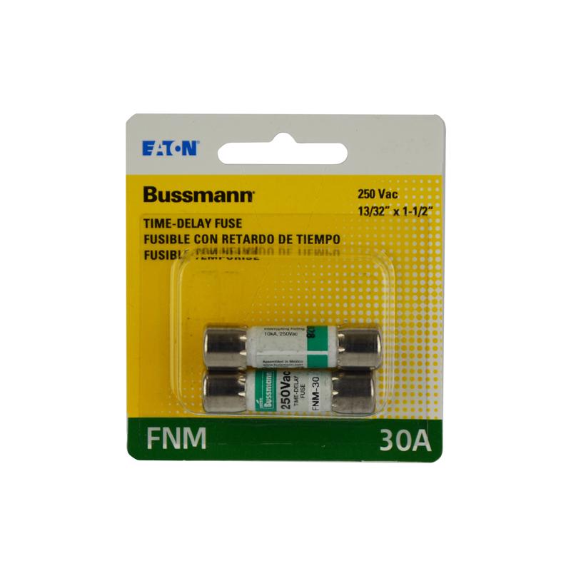 Cooper Bussmann BP/FNM-30 32-volt Type FNM Time Delay Cartridge Midget Fuse, 2 Pack