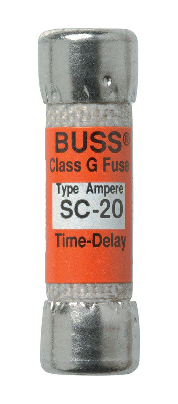 Bussmann BP/SC-20 20 Amp Time-Delay Class G Melamine, 600V UL Listed Carded, 2-Pack Tube