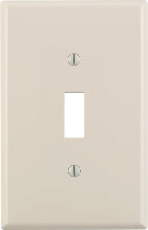 Leviton Almond 1 gang Nylon Toggle Wall Plate 1 pk 00PJ1-00T