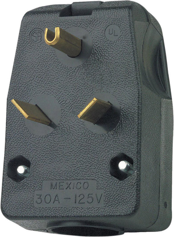Leviton 830-E Angle Travel Trailer Plug, 30A-125V