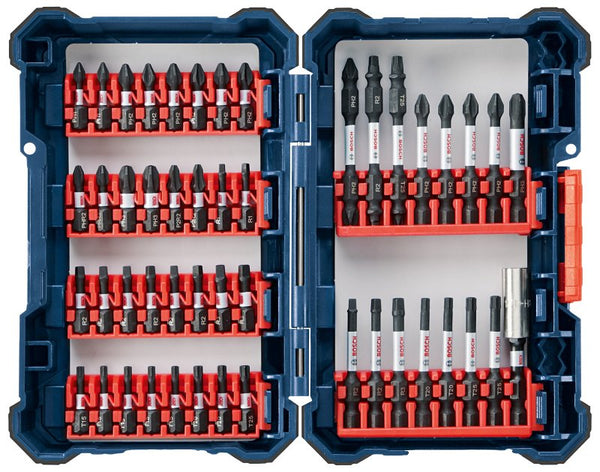 BOSCH SDMS48 48-Piece Assorted Impact Tough Screwdriving Custom Case System Set for Screwdriving Applications