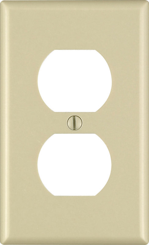 Leviton M01-86003-IMP 10 Pack 1 Gang Wallplates, Duplex Receptacle, Ivory