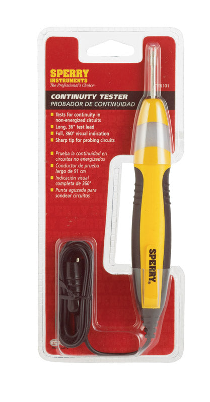 Sperry Instruments CT6101 Heavy Duty Continuity Tester, 2 Range, 36 inch lead