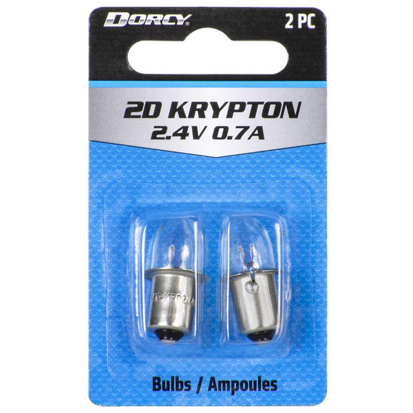 Dorcy 41-1660 2.4 Volt 0.7 Amp Bayonet Base Krypton Replacement Bulb, 2-Pack