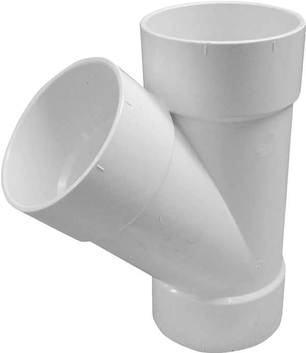 Canplas 6 x 6 x 4quot; Wye Sewer Drain Sewer Drain SDR 35 PVC 414135BC