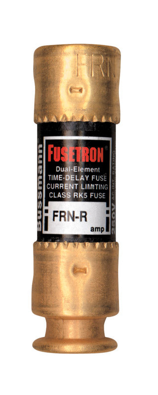 Bussmann FRN-R-25 25 Amp Fusetron Dual Element Time-Delay Current Limiting Fuse Class RK5, 250V UL Listed