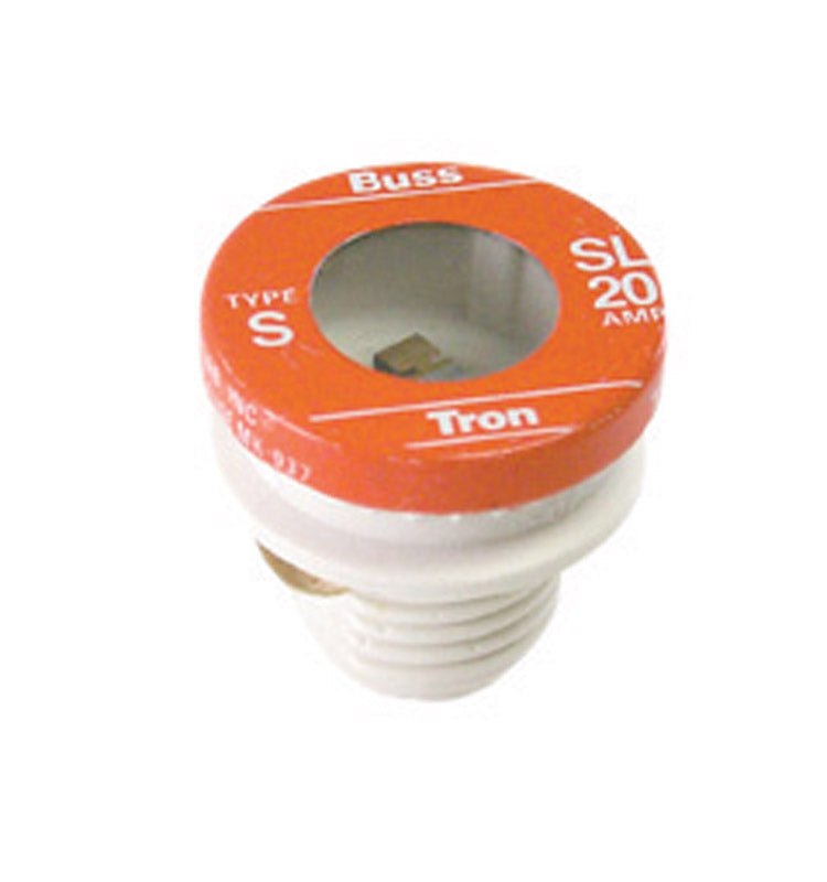 Bussmann SL-20PK4 20 Amp Time Delay Loaded Link Rejection Base Plug Fuse, 125V UL Listed, 4-Pack