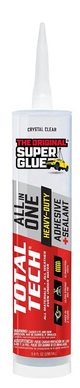 Super Glue Total Tech Construction Adhesive Sealant Clear 9.8 oz. 11711002