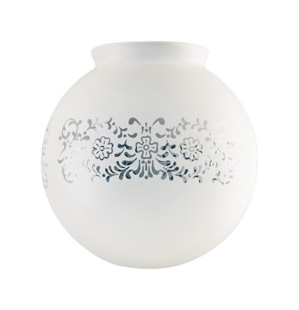 Westinghouse 85707 Glass Globe Fitter Frosted Victorian, 6" Diameter, 3-1/4"
