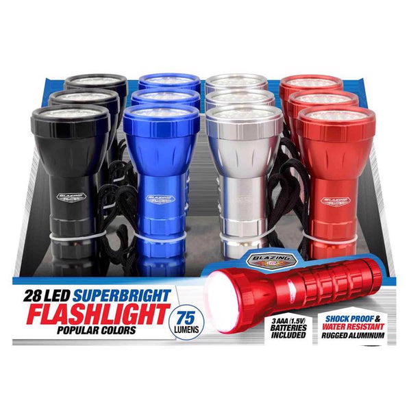Ddi Blazing LEDz 28 LED 160 lumens Assorted LED Flashlight AAA Battery 302499 (12-Pack)