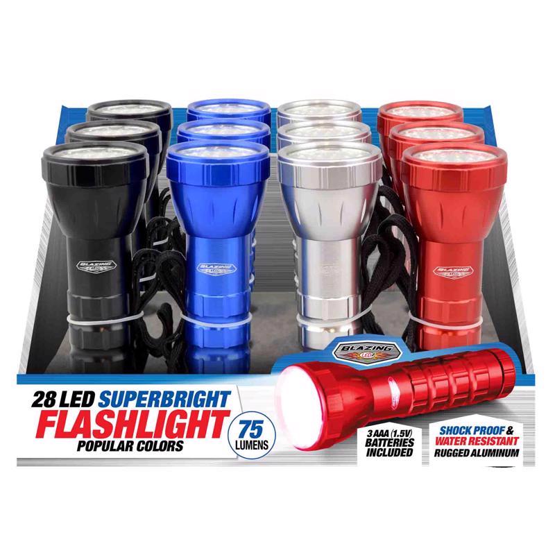 Blazing LEDz 28 LED 160 lumens Assorted LED Flashlight AAA Battery