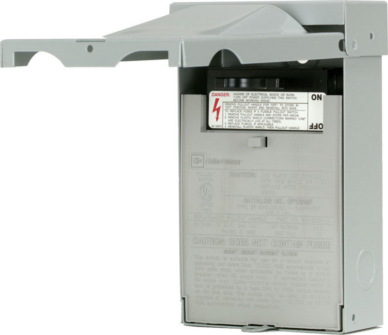 Cutler-Hammer DPU222RP Non-Fusible A/C Disconnect Switch, Gray