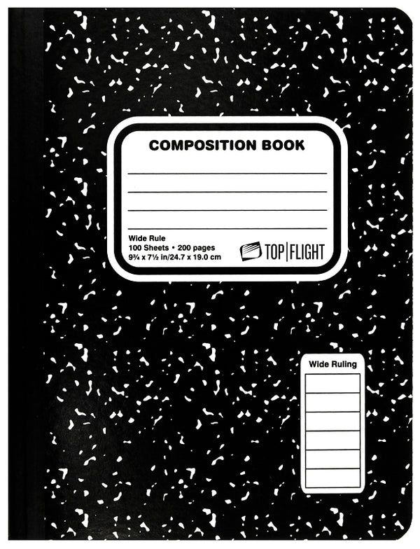 Top Flight Composition Book, Wide Rule, 100 Sheet 4511923