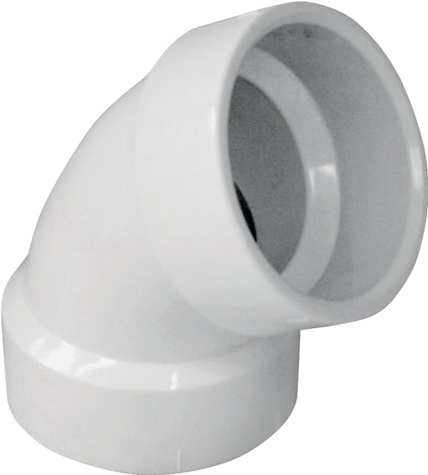 Canplas 192602L PVC DWV 60-Degree Bend HXH, 2 1/6-Inch, White