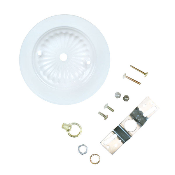 Jandorf 60217 Canopy Kit: 5" Long Canopy with 7/16" Center Hole, White
