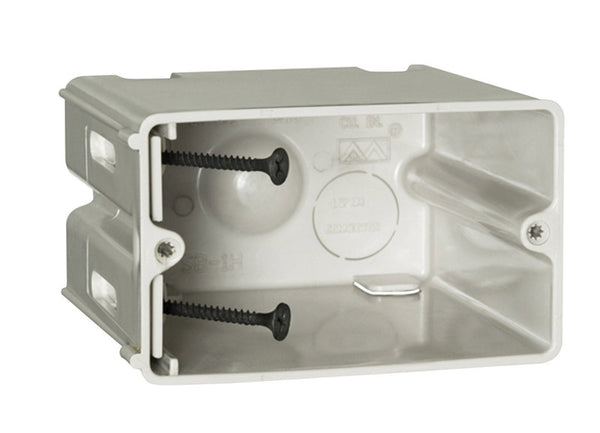 Allied Moulded SliderBox 2-1/4 in. Rectangle Polyvinyl Chloride 1 gang Outlet Box Beige/Tan SB-1H