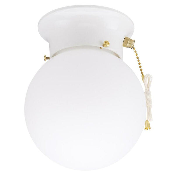 Westinghouse 6668000 Flush Mount, 1-Light 60 Watts, White