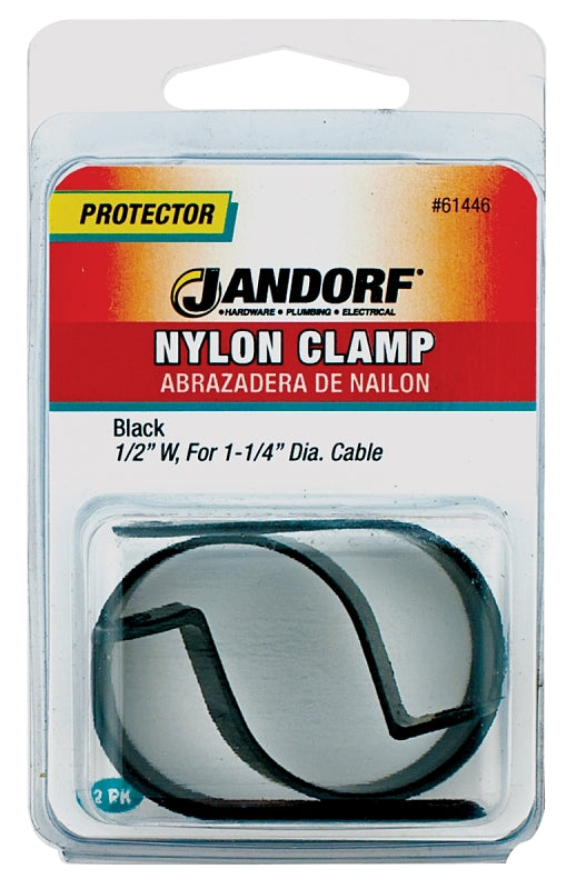 Jandorf Clamp Nylon Blk1/2x1-1/4 Black 61446