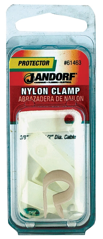 Jandorf Clamp Natural Nylon 3/8" x 1/2" (Pack of 5) 61463