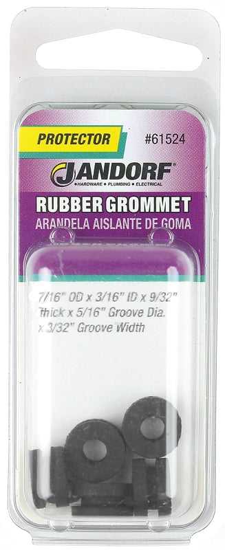 JANDORF Specialty Hardware 61524 Grommet, Black