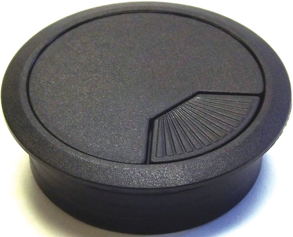 JANDORF SPECIALTY HARDWARE 61610 Adjustable Desk Grommet, Plastic, Black