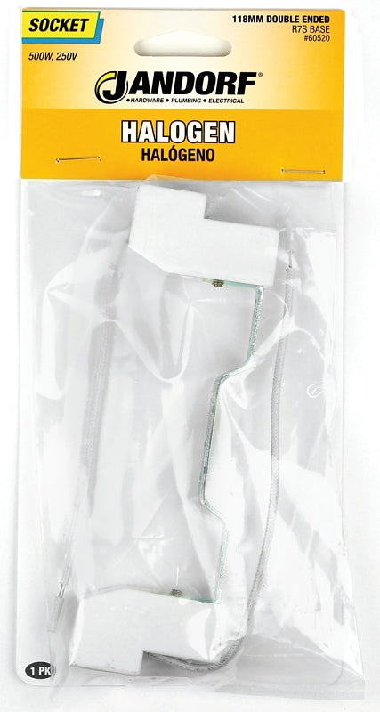Jandorf Socket, Halogen, 118mm Double End: Versatile Connection for Halogen Bulbs 60520