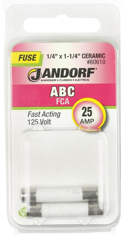Jandorf Specialty Hardw Fuse ABC 25A Fast Acting 60610