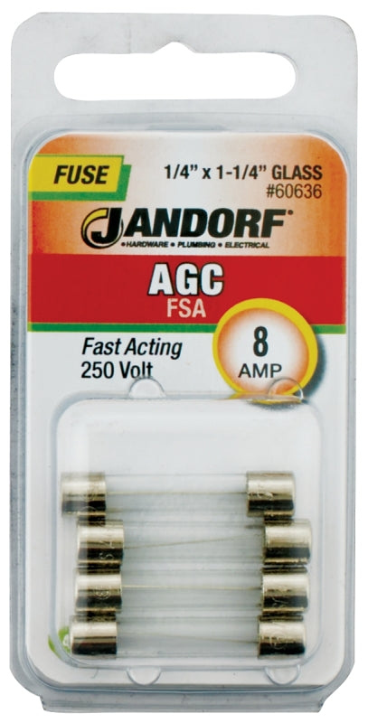 Jandorf Specialty Hardw Fuse Agc 8A Fast Acting 60636