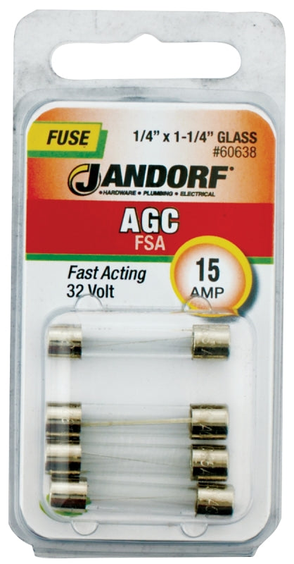 Jandorf Fuse Agc 15a Fast Acting 60638