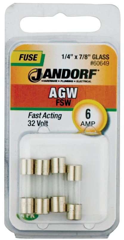 Jandorf Specialty Hardw Fuse Agw 6A Fast Acting 60649
