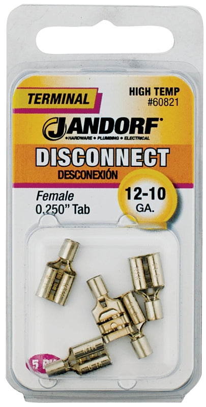 Jandorf Specialty Hardw Term Disc Fem High Temp .25Tab 60821