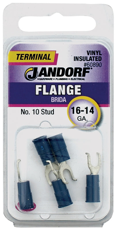Jandorf 60890 Term Flange 16-14 VI Terminal, Blue