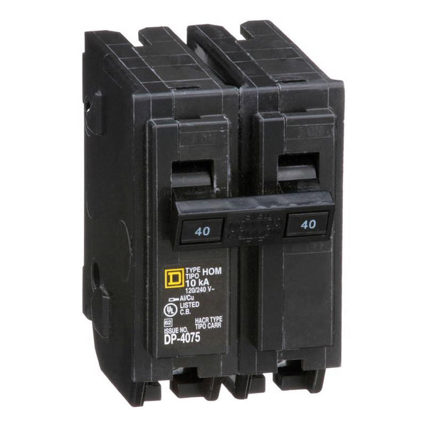 Square D Homeline Circuit Breaker 40 Amp Bulk HOM240CP (2-Pack)