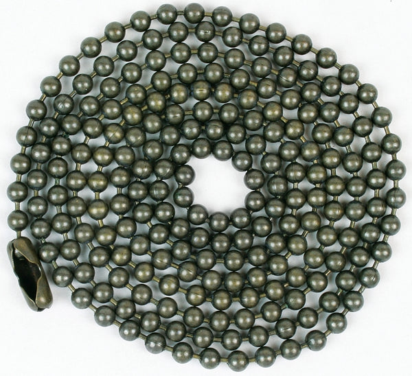 Jandorf Beaded Chain #6, 3' with Connector - Antique Brass Finish 60377