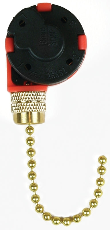 AKC0022cc AKC-Jandorf 3-Speed Ceiling Fan Switch with Pull Chain 60303 Brass Finish New!