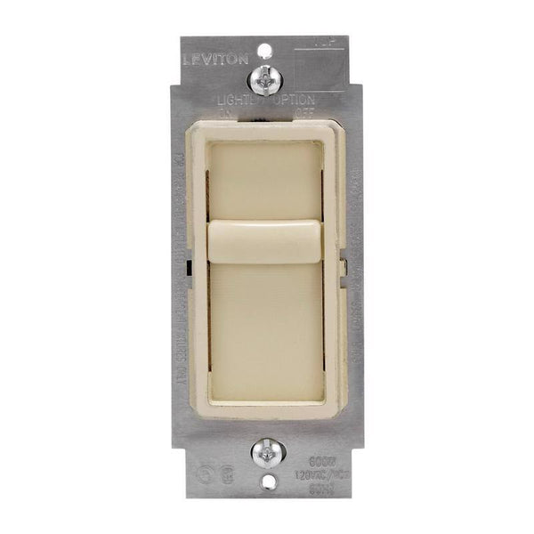 Leviton Decora SureSlide Ivory 600 W Slide Dimmer Switch 1 pk C21-06672-1LI