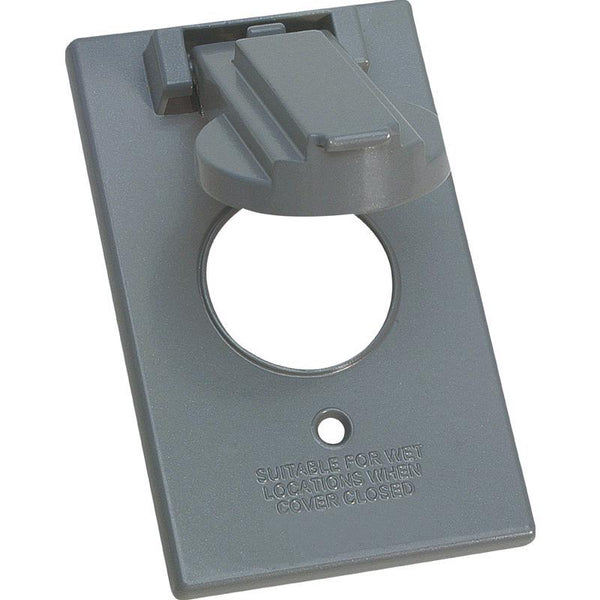 Sigma Engineered Solutions Rectangle Die-Cast Metal 1 gang 4.57 in. H X 2.83 in. W 15/20 Amp Recepta 14224