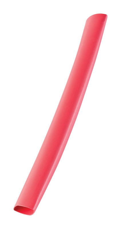 Heat Shrink Tubing, 1/4-1/8 x 4-In., Red (5-Pack)