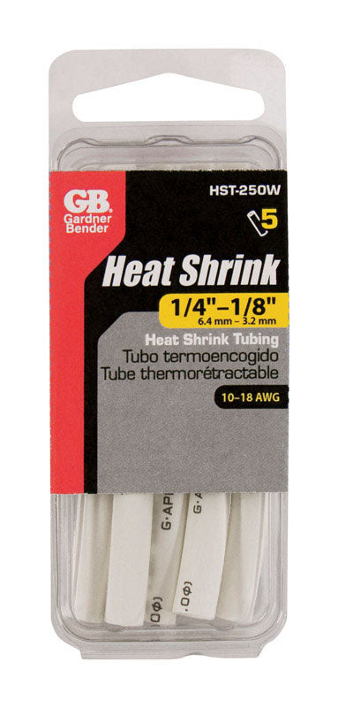 Gardner Bender Heat Shrk Tube WHT1/4PK5 HST-250W (10-Pack)