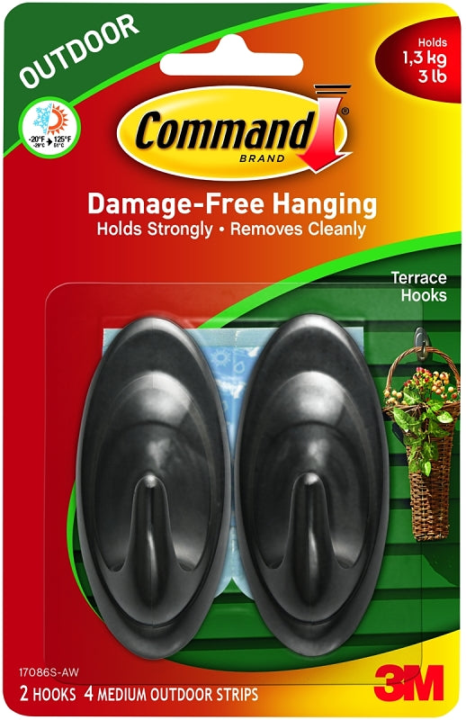 3M Company 17086S Command, Medium, Slate Terrace Hook 17086S-AW